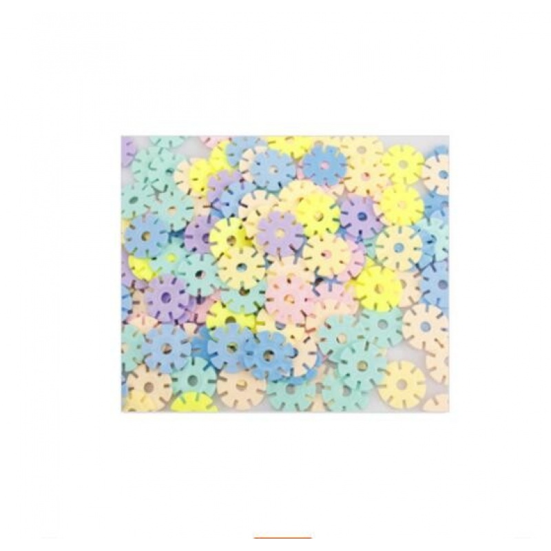 厂家直销3.3cm收纳盒装雪花片拼插积木玩具 早教益智玩具